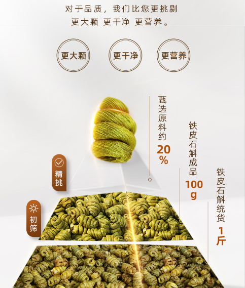 半山农 铁皮石斛枫斗100g 精选浙江乐清石斛