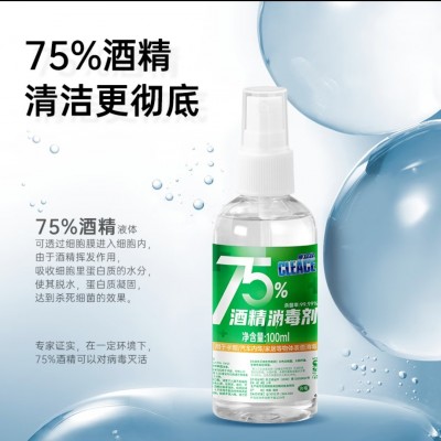 75%乙醇消毒剂 便携免洗手酒精消毒液乙醇杀菌